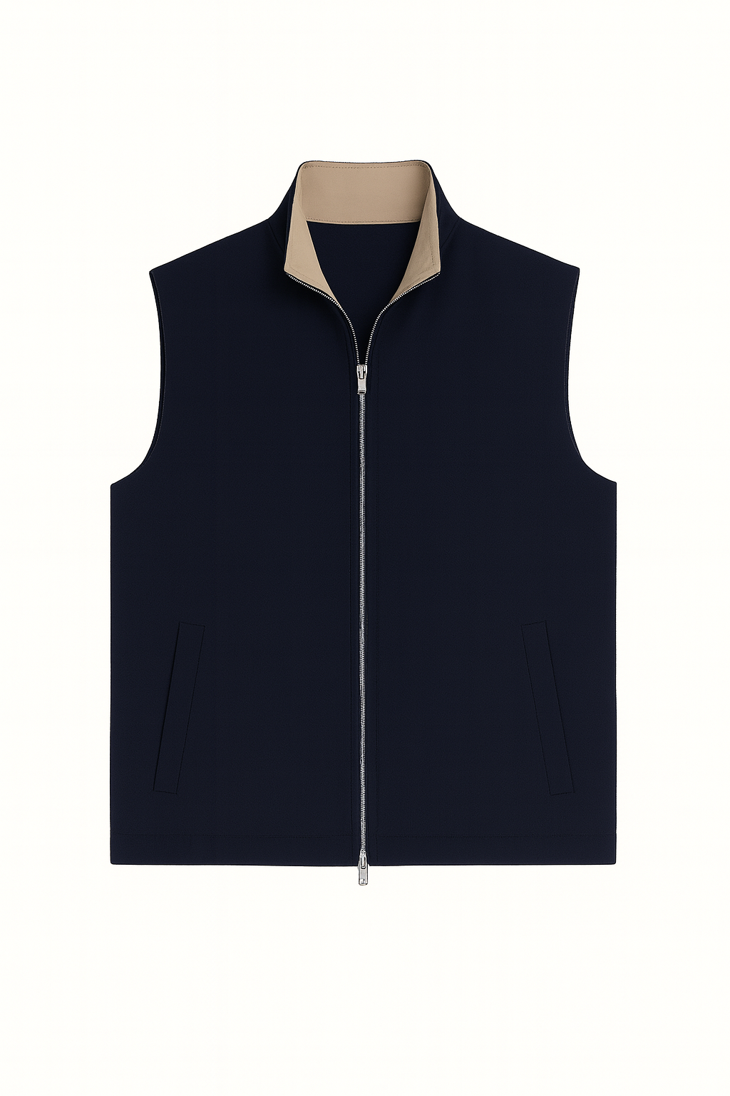 Reversible Bodywarmer - Blue & Beige